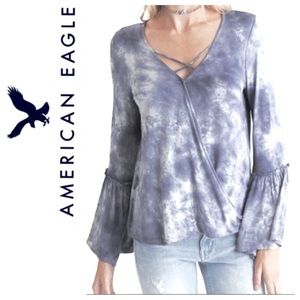 AE Soft & Sexy Boho Top, Bell Sleeves M